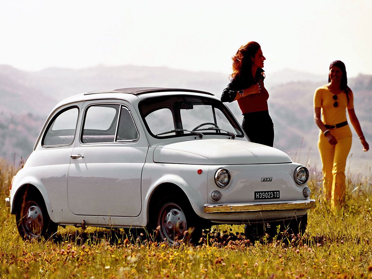 Il muso della Fiat 500 R
