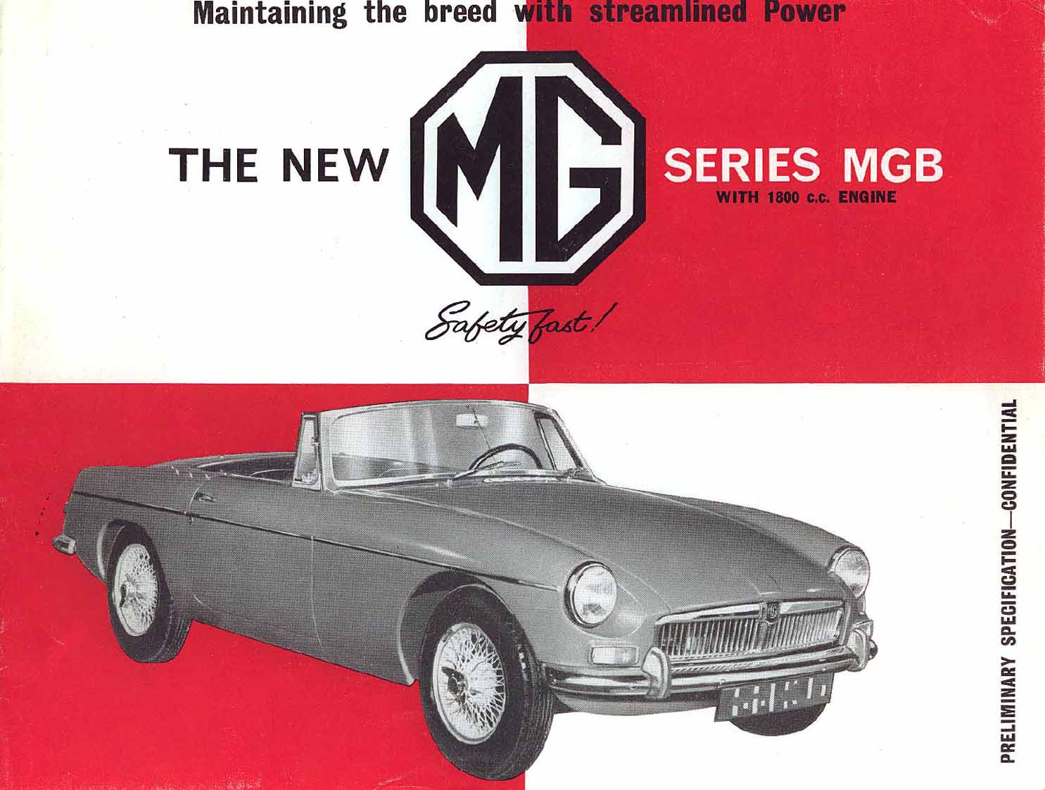MGB del 1962 - Brochure copertina