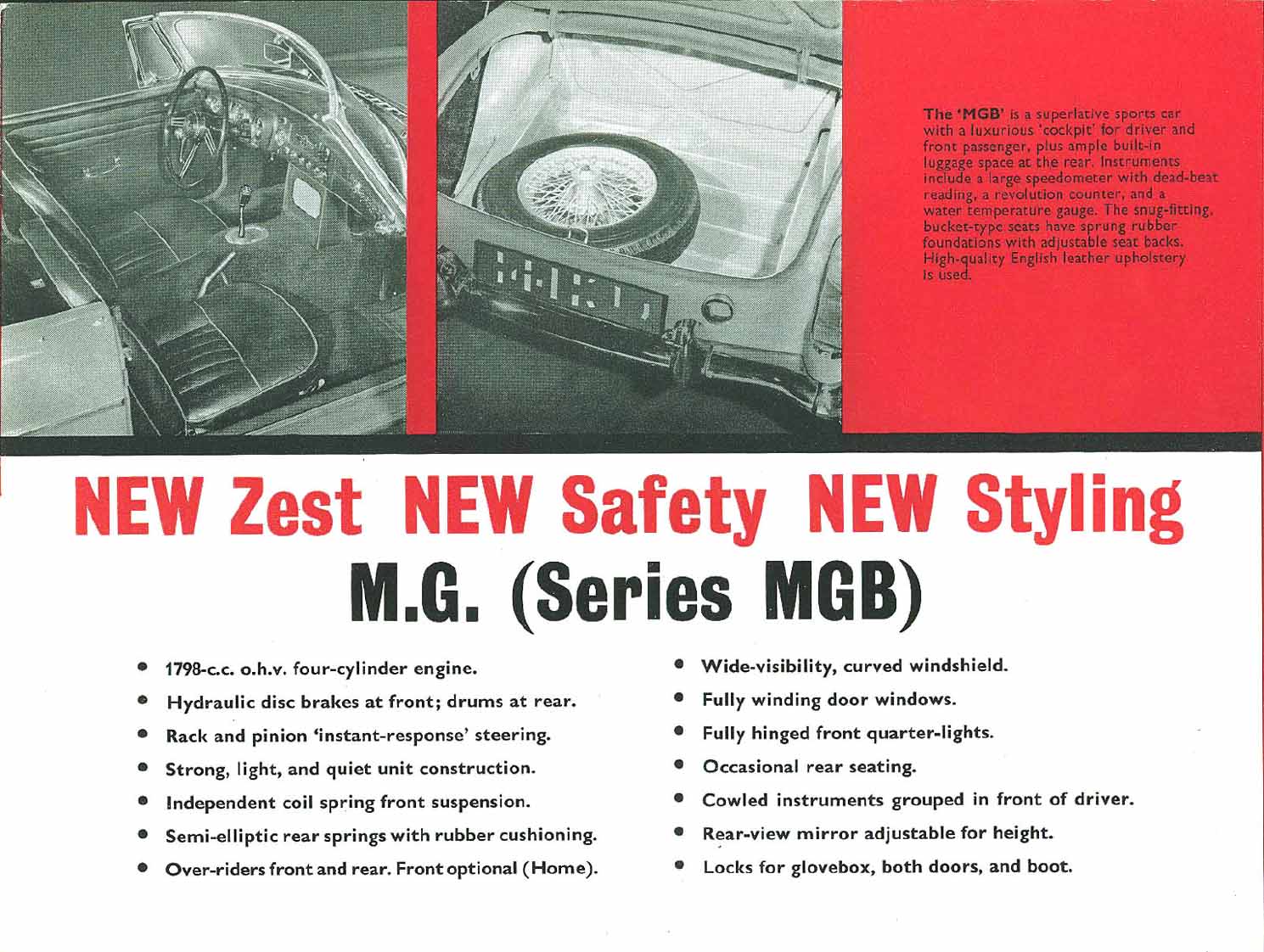 MGB del 1962 - Brochure pag 2.