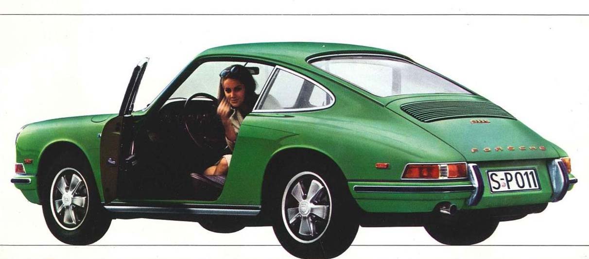 estratto brochure Porsche 911 S 1968 - 1969 vista laterale