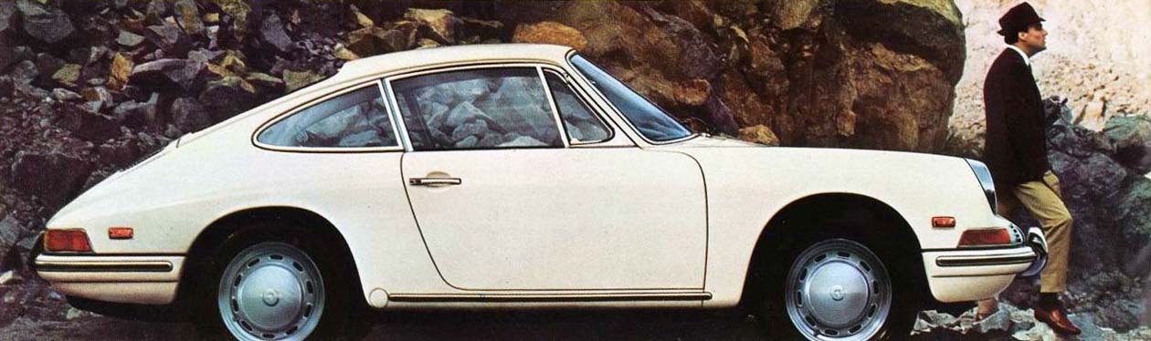 estratto brochure Porsche 911 1968 - 1969 vista laterale