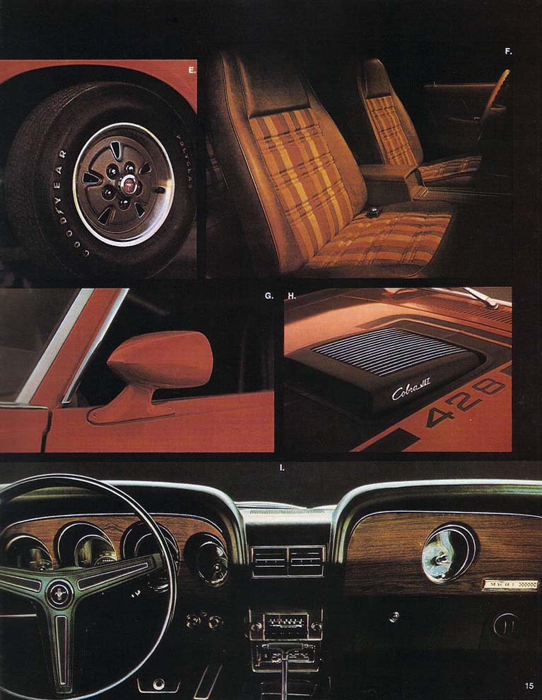 interni della Ford Mustang del 1970