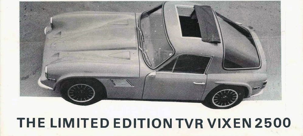 Materiale informativo TVR VIXEN 2500 V6