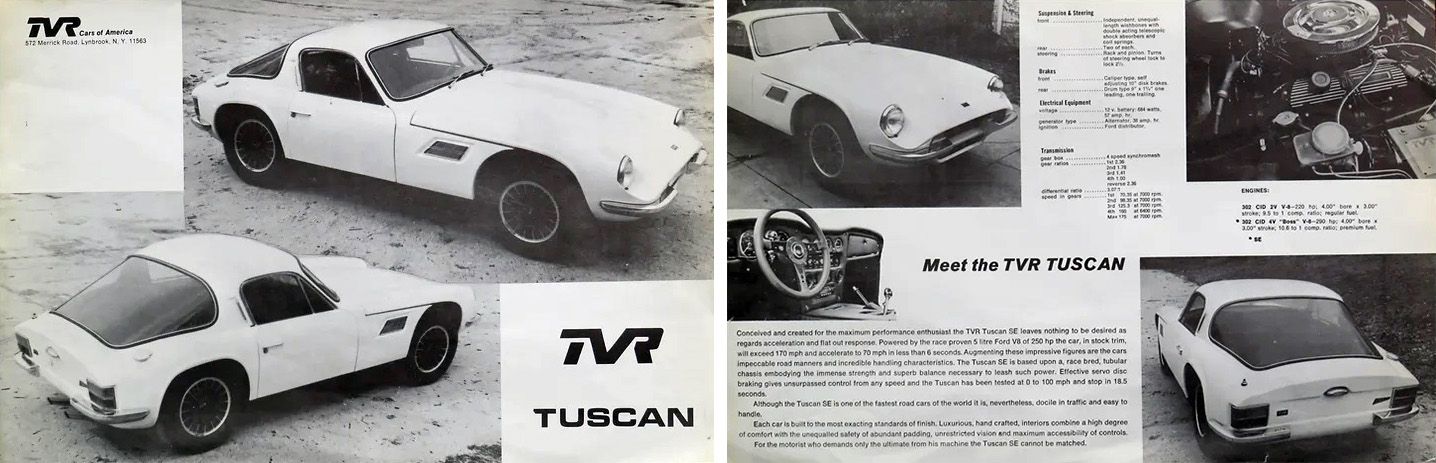La brochure della TVR Tuscan wide-bodied