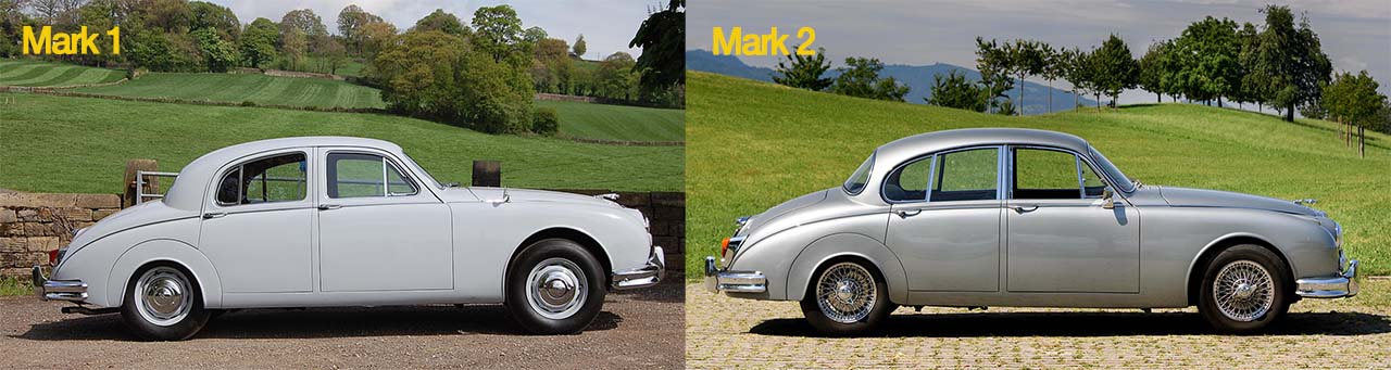 Le differenze tra Jaguar Mark 1 e Jaguar Mark 2 - vista laterale