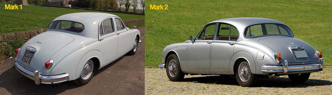 Le differenze tra Jaguar Mark 1 e Jaguar Mark 2 - vista posteriore
