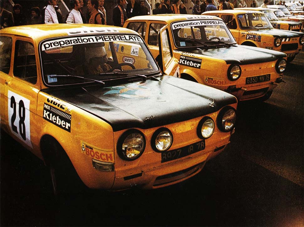 Simca 1000 Rallye in una foto a Le Mans del 1972