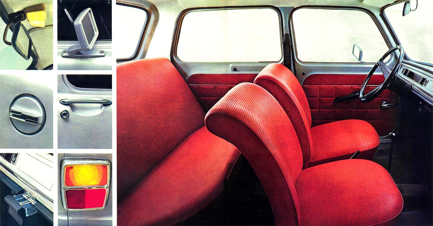 Interni e dettagli di una Simca 1000 LS del 1973