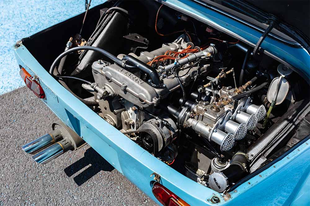 il motore 1300 bialbero dell'Abarth-Simca 1300 GT del 1963