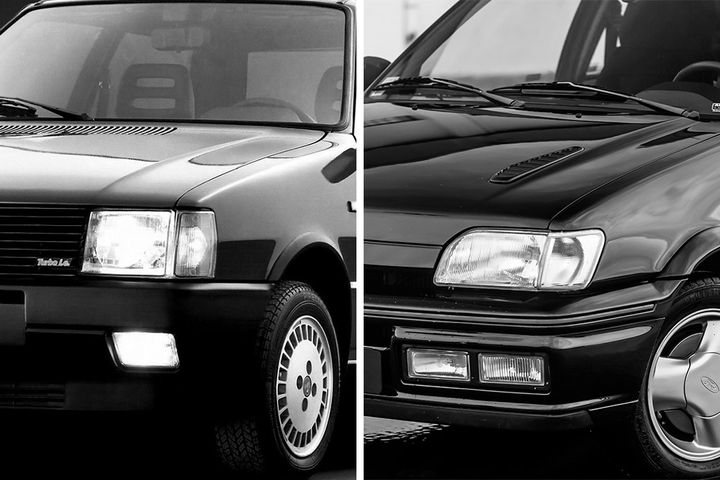 Fiesta RS Turbo vs Fiat Uno Turbo: Schede tecniche a confronto
